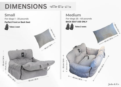Premium Cozy Dog Car Seat Bed™